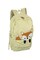 Sleepyville Critters Baby Peeking Fox Khaki Cotton Canvas Backpack